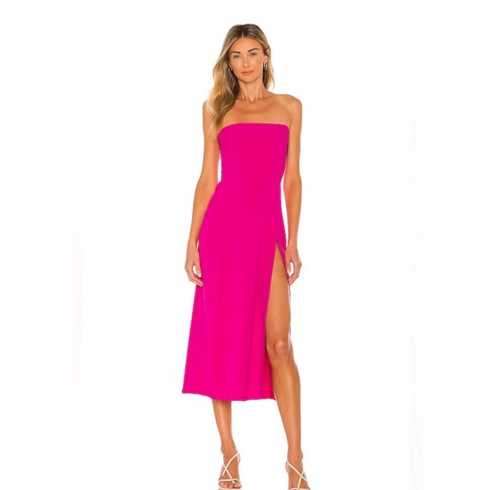 Amanda Uprichard Fuschia Pink Strapless Mandy Dress